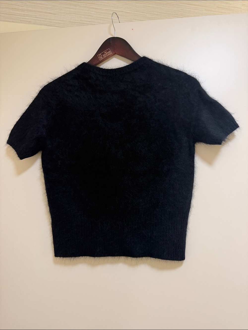 Free People Belle Brushed Cashmere Tee Black NWT small - Picture 7 of 8
